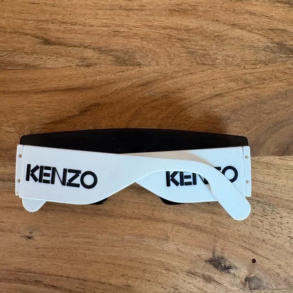 Kenzo Black and White Geometric Sunglasses - Picture 3 of 4